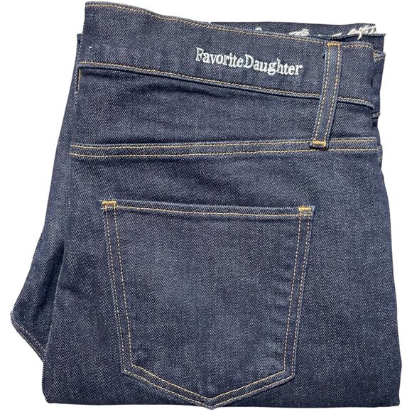 FAVORITE DAUGHTER Valentina Tower Super High Rise Jeans Size 32 Jasper Dark Wash - Picture 15 of 16